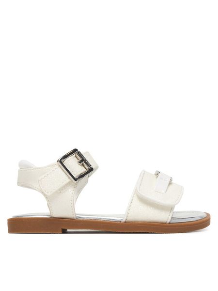 MICHAEL Michael Kors Sandały Kieran MK03828101 Biały. Białe sandały dziewczęce MICHAEL Michael Kors, ze skóry, bez zapięcia. Za 202.99 zł.
