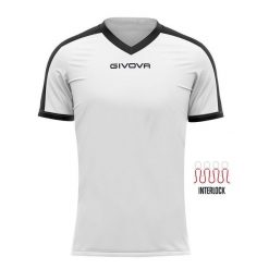 Koszulka piłkarska dla dorosłych Givova Revolution Interlock. Białe t-shirty sportowe męskie Givova, s, bez ramiączek, do piłki nożnej. Za 32.40 zł.