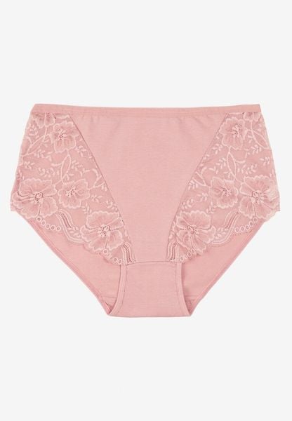 Różowe Bawełniane Majtki Figi z Koronką Idiana. Czerwone figi damskie Born2be, plus size, bez wzorów, z bawełny. Za 9.99 zł.