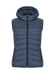 Clique Idaho Vest Women – Lekka kamizelka z recyklingowanego poliamidu – Fog. Niebieskie kamizelki damskie CLIQUE, xl, z materiału. Za 283.61 zł.