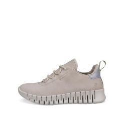 Damskie skórzane buty sportowe Ecco Gruuv Goretex. Białe buty sportowe na co dzień damskie ECCO, bez wzorów, z gore-texu, trekkingowe. Za 611.50 zł.