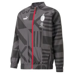 Kurtka przedmeczowa ac milan. Czarne kurtki męskie Puma, l, z aplikacjami, z materiału, bez kaptura. Za 328.40 zł.