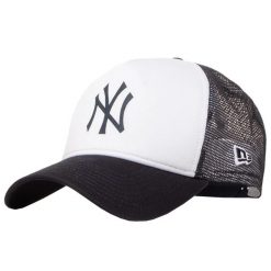 Męska czapka z daszkiem New Era Team Block New York Yankees MLB Trucker Cap. Białe czapki męskie New Era, bez wzorów, z bawełny, sportowe. Za 139.99 zł.