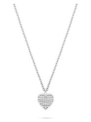 S.Oliver Srebrny naszyjnik z zawieszką - dł. 47 cm rozmiar: onesize. Szare naszyjniki damskie S.Oliver, srebrne. Za 173.99 zł.