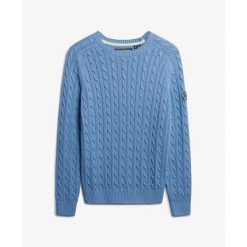 Sweter damski Superdry. Niebieskie swetry klasyczne damskie Superdry., na zimę, bez kołnierzyka. Za 284.00 zł.