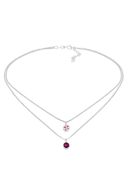 Elli Damska powłoka Choker Crystals Round z 925 sztuk srebra próby 925 szterlingów Naszyjniki 1 ct Damski. Białe naszyjniki damskie Elli, srebrne. Za 283.99 zł.
