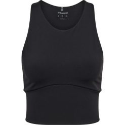 Biustonosz dla kobiet Hummel Pulse. Czarne biustonosze sportowe damskie HUMMEL, bez wzorów, z materiału. Za 193.50 zł.