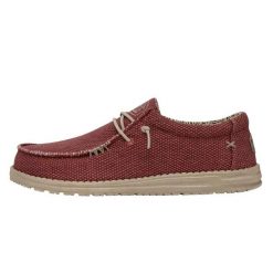 HeyDude Męskie Mokasyny Wally Braided. Czerwone mokasyny męskie Hey dude, z materiału. Za 199.00 zł.