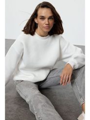 Trendyol Bluza w kolorze białym rozmiar: M. Białe bluzy bez kaptura damskie Trendyol, m, z bawełny. Za 74.63 zł.