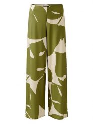 Miss Lagotte Spodnie w kolorze oliwkowo-kremowym rozmiar: 40. Zielone spodnie materiałowe damskie Miss Lagotte, bez wzorów, z materiału, z podwyższonym stanem. Za 126.99 zł.