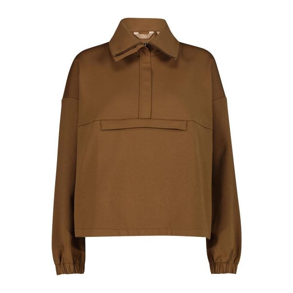 Damski sweter 1/2 zip CMP. Brązowe swetry klasyczne damskie CMP, bez kołnierzyka. Za 340.00 zł.