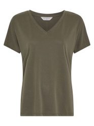 MOSS COPENHAGEN Koszulka w kolorze khaki rozmiar: S/M. Brązowe bluzki damskie MOSS COPENHAGEN, m, bez wzorów, bez kołnierzyka. Za 90.95 zł.