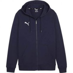 Bluza sportowa męska Puma B23622. Niebieskie bluzy sportowe męskie Puma, bez wzorów, casualowe, bez kołnierzyka, bez ramiączek. Za 189.00 zł.