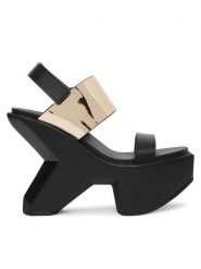 United Nude Sandały Boulder Sandal 109812213 Czarny. Czarne sandały damskie United Nude, bez wzorów, ze skóry, bez obcasa, na koturnie. Za 1,819.00 zł.