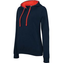 Bluza damska z kapturem Kariban Contrastée. Czerwone bluzy z kapturem damskie KARIBAN, s, z bawełny. Za 194.50 zł.