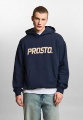 Bluza sportowa męska Prosto Big log z kapturem. Niebieskie bluzy sportowe męskie Prosto., l, z bawełny. Za 264.99 zł.