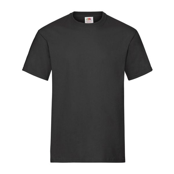 Ciężka Bawełniana Koszulka Unisex Dla Dorosłych. Czarne bluzki damskie Fruit of the Loom, m, bez wzorów, z bawełny, bez kołnierzyka. Za 56.99 zł.