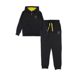 Leone 1947 Neon Kinder Winter Trainingsanzug mit Kapuze und Reißverschluss. Czarne spodnie dresowe damskie LEONE 1947 APPAREL, bez wzorów, z bawełny. W wyprzedaży za 120.78 zł.