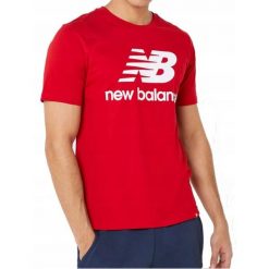 Koszulka t-shirt męska NEW BALANCE bawełna. Czerwone t-shirty męskie New Balance, m, bez wzorów, z bawełny, bez kołnierzyka. Za 129.00 zł.