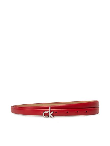 Calvin Klein Pasek Damski Ck Buckle Skinny Belt 1.5 K60K612932 Czerwony. Czerwone paski damskie CALVIN KLEIN, bez wzorów, ze skóry. Za 129.99 zł.
