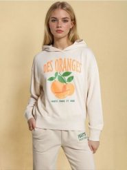 Bluza hoodie - kremowy. Białe bluzy bez kaptura damskie Sinsay, l. W wyprzedaży za 25.99 zł.