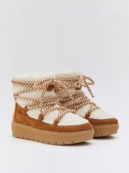 Bellucci Botki zimowe w kolorze jasnobrązowym rozmiar: 37. Brązowe botki damskie Bellucci, na zimę, bez obcasa, bez zapięcia. Za 148.26 zł.