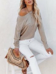 Milan Kiss Bluza w kolorze beżowym rozmiar: M. Brązowe bluzy bez kaptura damskie Milan Kiss, m. Za 131.74 zł.