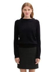 Tom Tailor Sweter w kolorze czarnym rozmiar: XL. Czarne swetry klasyczne damskie Tom Tailor, xl, z bawełny, bez kołnierzyka. Za 123.25 zł.