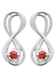 L'Atélier Précieux Srebrne kolczyki-wkrętki z cyrkoniami rozmiar: onesize. Szare kolczyki damskie L'Atélier Précieux, z cyrkonią, srebrne. Za 126.99 zł.