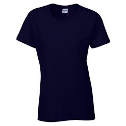 Damska Koszulka Z Grubej Bawełny. Białe bluzki damskie Gildan, xl, bez wzorów, z bawełny, sportowe, bez kołnierzyka, bez ramiączek. Za 48.99 zł.