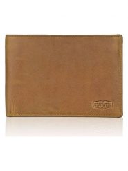 SPARWELL Skórzany portfel "Norman" w kolorze jasnobrązowym - 15 x 10,5 x 2 cm rozmiar: onesize. Brązowe portfele męskie SPARWELL, bez wzorów, z materiału. Za 69.99 zł.
