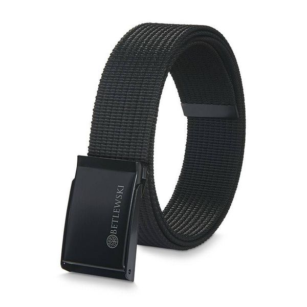 Pasek parciany BETLEWSKI PRC-01_CZ-1 L czarny. Czarne paski męskie Betlewski, bez wzorów, z materiału. Za 34.99 zł.