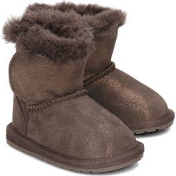 Emu Australia Toddle Metallic - Kozaki Dziecięce - B11905 CHOCOLATE 20. Czarne botki dziewczęce Emu Australia, bez wzorów, bez ramiączek. Za 79.60 zł.