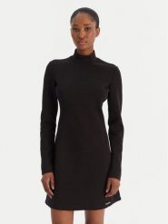 Calvin Klein Jeans Sukienka codzienna Ls Scuba Fit And Flare LV044D222G Czarny Regular Fit. Czarne sukienki damskie Calvin Klein Jeans, na co dzień, s, bez wzorów, z bawełny, bez kołnierzyka, bez ramiączek, proste. Za 299.99 zł.