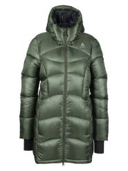 Odlo Parka puchowa "Cocoon X" w kolorze zielonym rozmiar: S. Zielone parki damskie Odlo, s, bez wzorów, z puchu. Za 592.99 zł.