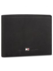Tommy Hilfiger Portfel Johnson Cc And Coin Pocket AM0AM82565/AM0AM00659 Czarny. Czarne portfele męskie Tommy Hilfiger, bez wzorów, ze skóry. Za 229.99 zł.
