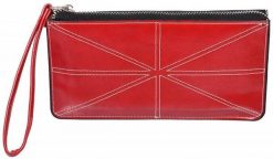 Portfel damski, saszetka czerwony SF-1703 RED. Czerwone portfele damskie inny, bez wzorów, ze skóry ekologicznej. Za 19.50 zł.