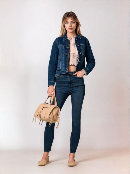 Spodnie jeansowe skinny - granatowy. Niebieskie spodnie materiałowe damskie Sinsay, bez wzorów, z denimu. Za 69.99 zł.