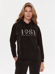 Guess Bluza Aleta V3BQ01 KBC00 Czarny Regular Fit. Czarne bluzy bez kaptura damskie Guess, l, z syntetyku. Za 429.99 zł.