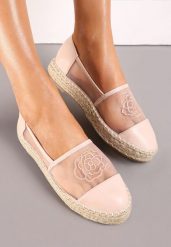 Różowe Espadryle z Cholewką z Siatki na Podeszwie ze Sznurka Chenthe. Czerwone espadryle damskie Renee, bez wzorów, z jeansu, bez obcasa. Za 39.99 zł.