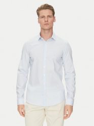 Calvin Klein Koszula K10K114301 Błękitny Slim Fit. Niebieskie koszule męskie CALVIN KLEIN, m, bez wzorów, z bawełny, bez kołnierzyka, bez ramiączek. Za 219.99 zł.