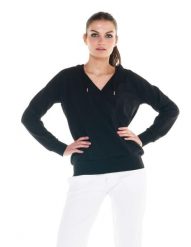 Damska bluza Cristal Shine. Czarne bluzy z kapturem damskie LEONE 1947 APPAREL, l, z bawełny. Za 147.31 zł.