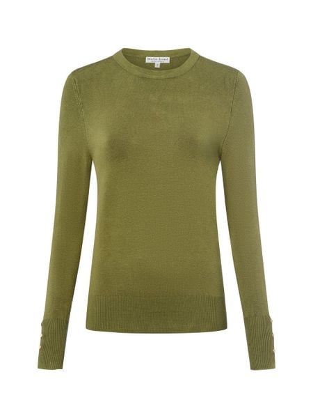 Marie Lund Sweter damski z cienkiej dzianiny Kobiety zielony jednolity, XXL. Zielone swetry klasyczne damskie Marie Lund, xxl, z dzianiny, bez kołnierzyka. Za 199.95 zł.