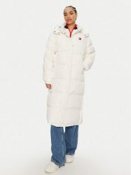 Tommy Jeans Płaszcz zimowy Alaska DW0DW18860 Biały Regular Fit. Białe płaszcze damskie Tommy Jeans, na zimę, m, bez wzorów, z jeansu. Za 1,119.00 zł.