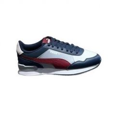 Buty do chodzenia męskie Puma Adaptor. Niebieskie buty sportowe na co dzień męskie Puma, z materiału, bez zapięcia, na fitness i siłownię. Za 199.00 zł.