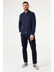 Garcia Koszula w kolorze granatowym rozmiar: M. Niebieskie koszule męskie Garcia, m, bez wzorów, z bawełny, bez kołnierzyka, bez ramiączek. Za 273.95 zł.