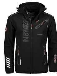 Geographical Norway Kurtka softshellowa "Royaute" w kolorze czarnym rozmiar: M. Czarne kurtki outdoor męskie Geographical Norway, m, bez wzorów, z materiału, bez kaptura. Za 211.31 zł.