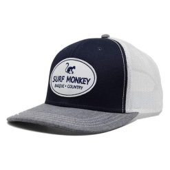 Czapka Trucker - 6 Paneli / Dorośli / Jeden Rozmiar (Granatowy). Niebieskie czapki męskie SURF MONKEY, z aplikacjami, z bawełny. Za 159.95 zł.
