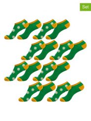 Lucky Socks Skarpety (8 par) w kolorze zielonym rozmiar: 43-46. Zielone skarpetki męskie Lucky Socks, bez wzorów, z bawełny. Za 65.99 zł.