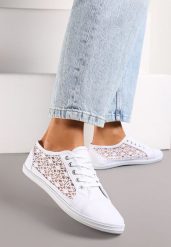 Białe Tenisówki z Ażurowymi Bokami Ariemessa. Białe trampki i tenisówki damskie Born2be, w ażurowe wzory. Za 34.99 zł.